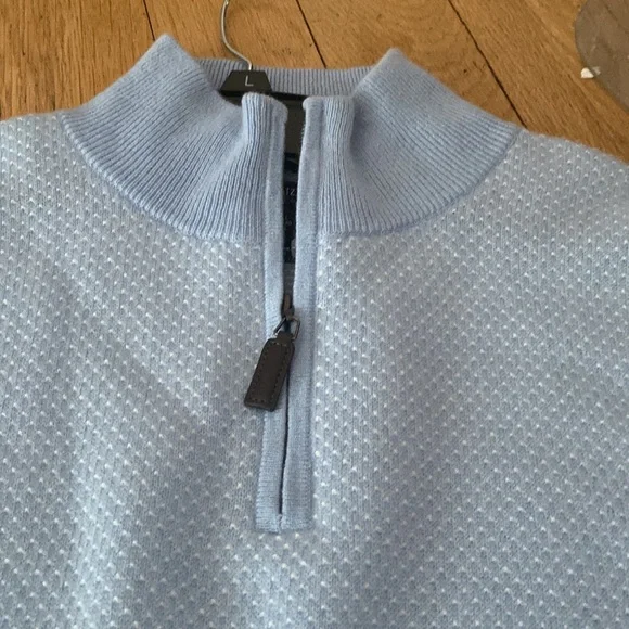 Isaac Mozrani New York 💯 % 2-Play Cashmere men Quarter zip sweeter high rated